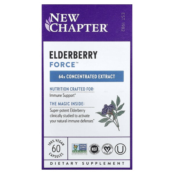 New Chapter, Elderberry Force™, 60 ширхэг капсул