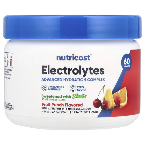 Nutricost, Electrolytes, сайжруулсан Hydration цогц, жимс Punch, 8.4 oz (234 g)