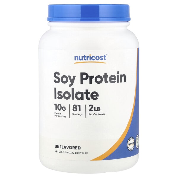 Nutricost, Soy уургийн изолят, амтгүй, 2 lb (907 g)