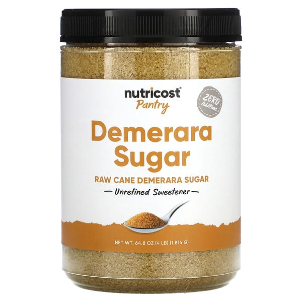 Nutricost, Pantry, Demerara Sugar, Unrefined чихэрлэгч, 64.8 oz (1,814 g)