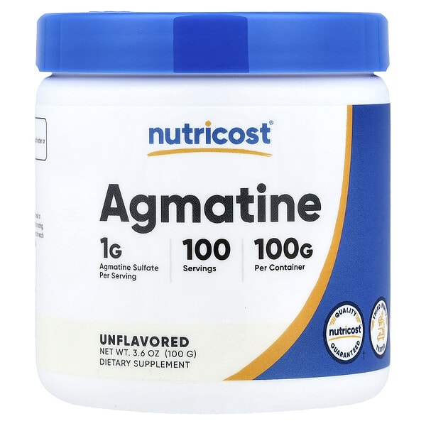 Nutricost, Agmatine, амтгүй, 3.6 oz (100 g)