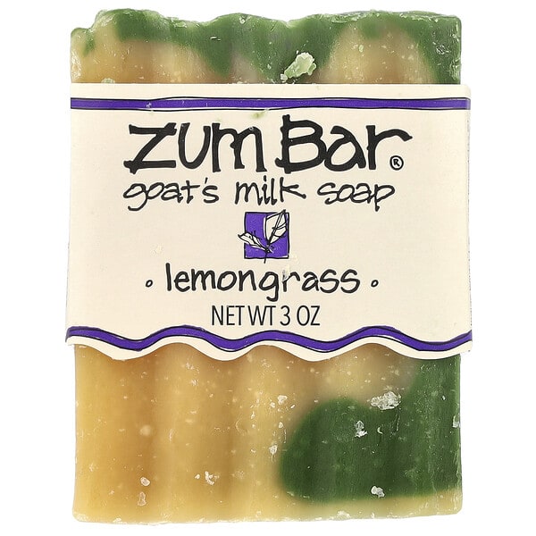 ZUM, Zum Bar®, Goat's Milk Bar Soap, Lemongrass, 3 унц