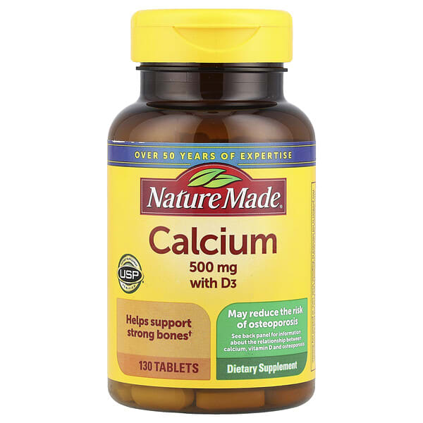 Nature Made, Calcium with D3, 130 шахмал