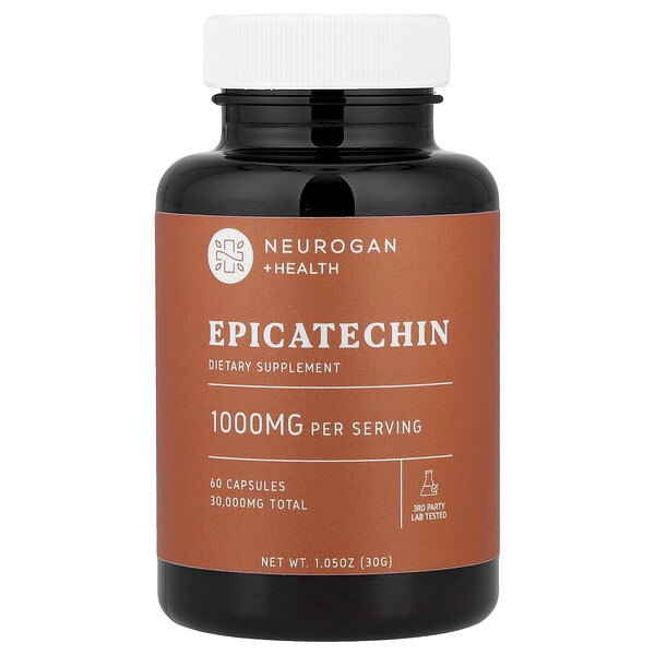 Neurogan Health, Epicatechin, 60 капсул (500 мг per капсул)