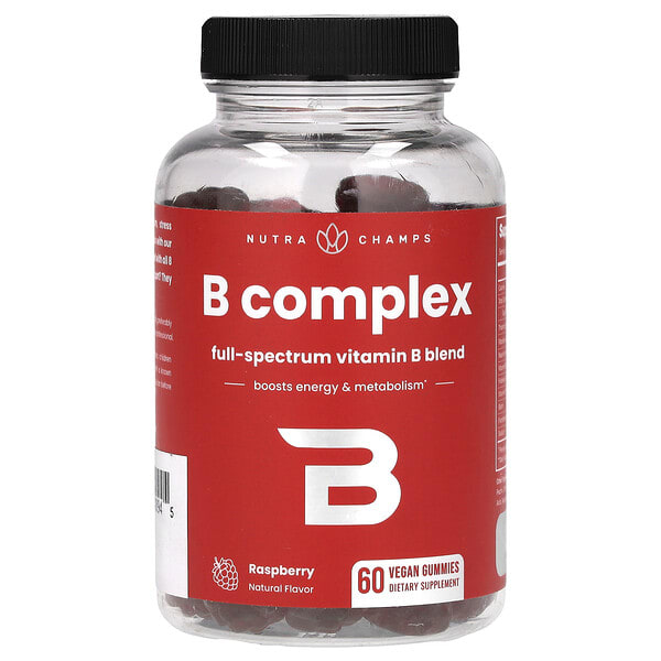NutraChamps, B цогц, бөөрөлзгөнө, 60 Vegan чихэр