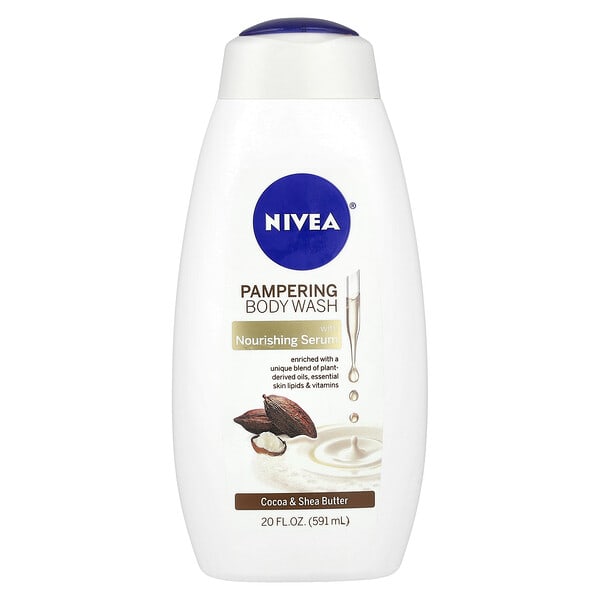 Nivea, Pampering Body Wash, Cocoa & Shea Butter, 20 fl oz (591 ml)