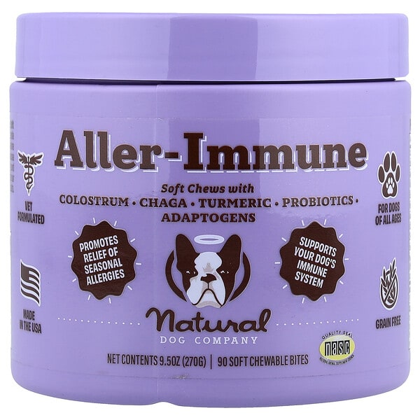 Natural Dog Company, Aller-Immune, For Dogs of All Ages, 90 Soft Chewable Bites, 9.5 oz (270 g)