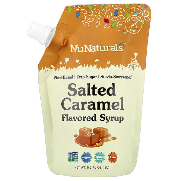 NuNaturals, Salted Caramel Flavored Syrup, 6.6 fl oz (0.2 L)