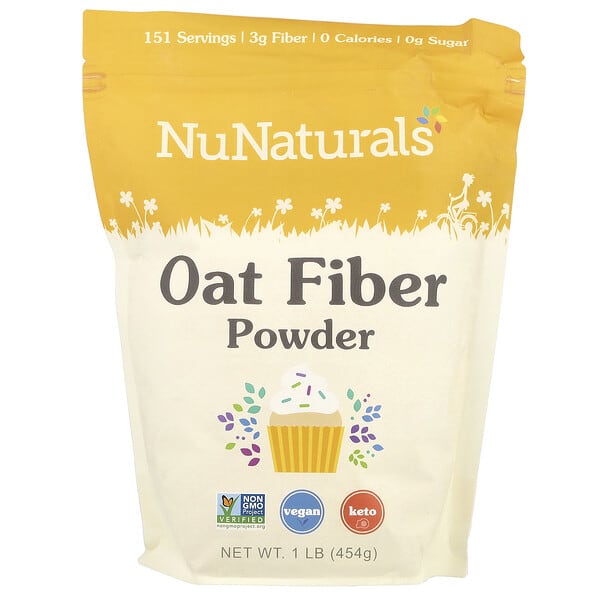 NuNaturals, Oat Fiber нунтаг, 1 lb (454 g)