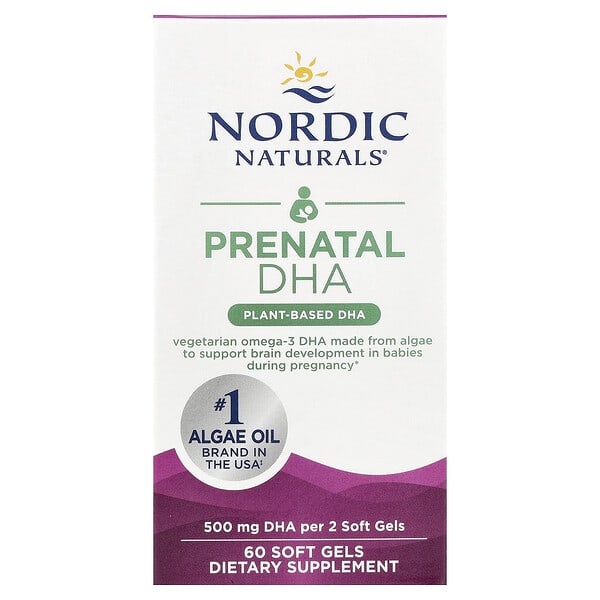 Nordic Naturals, Жирэмсний DHA, 60 Soft Gels (250 mg per Soft Gel)