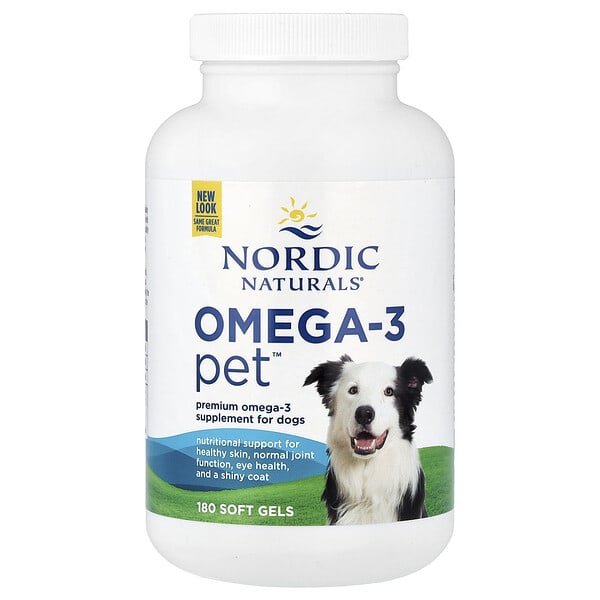 Nordic Naturals, Omega-3 Pet™, For Dogs, 180 зөөлөн капсул