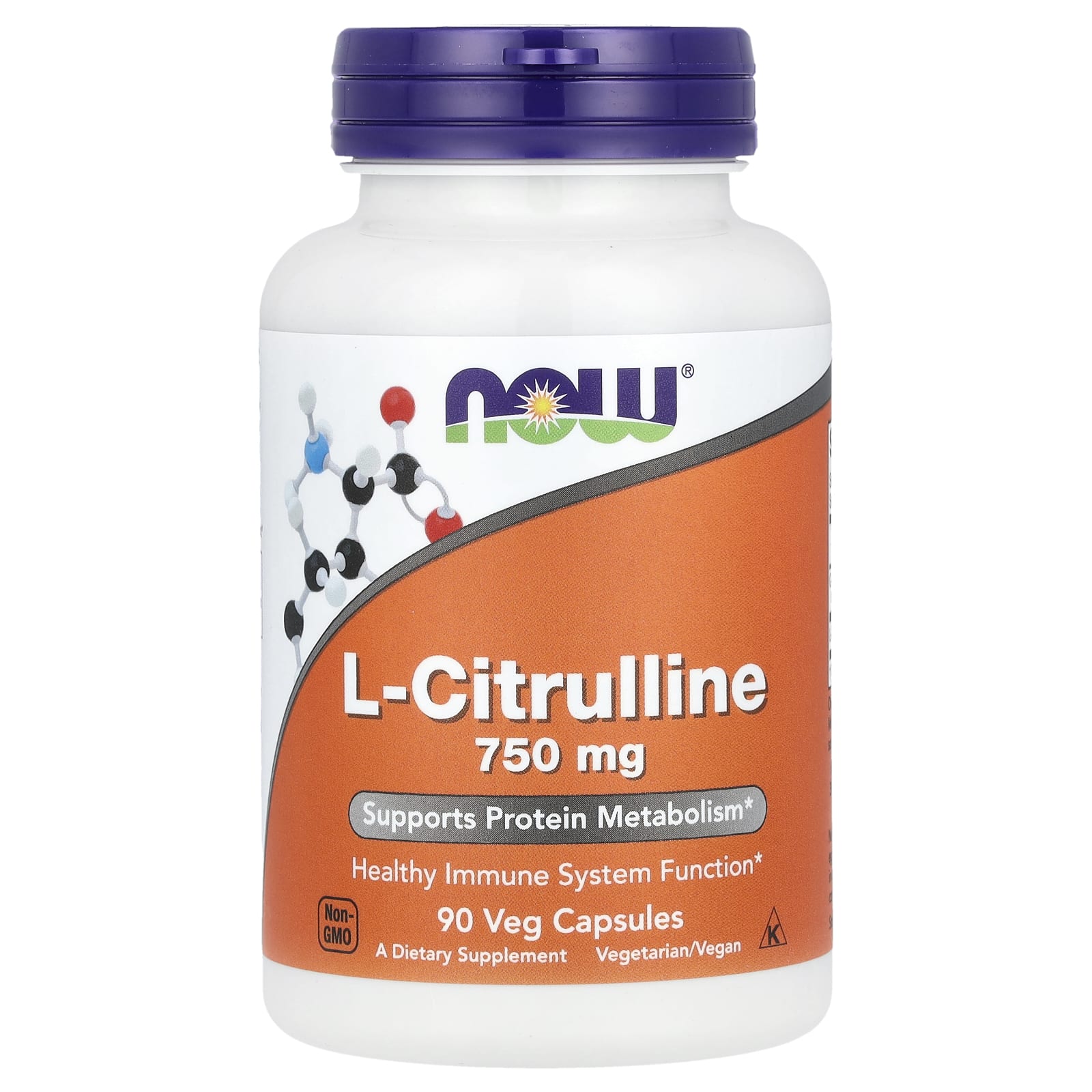 NOW Foods L-Citrulline 750 mg 90 Veg Capsules