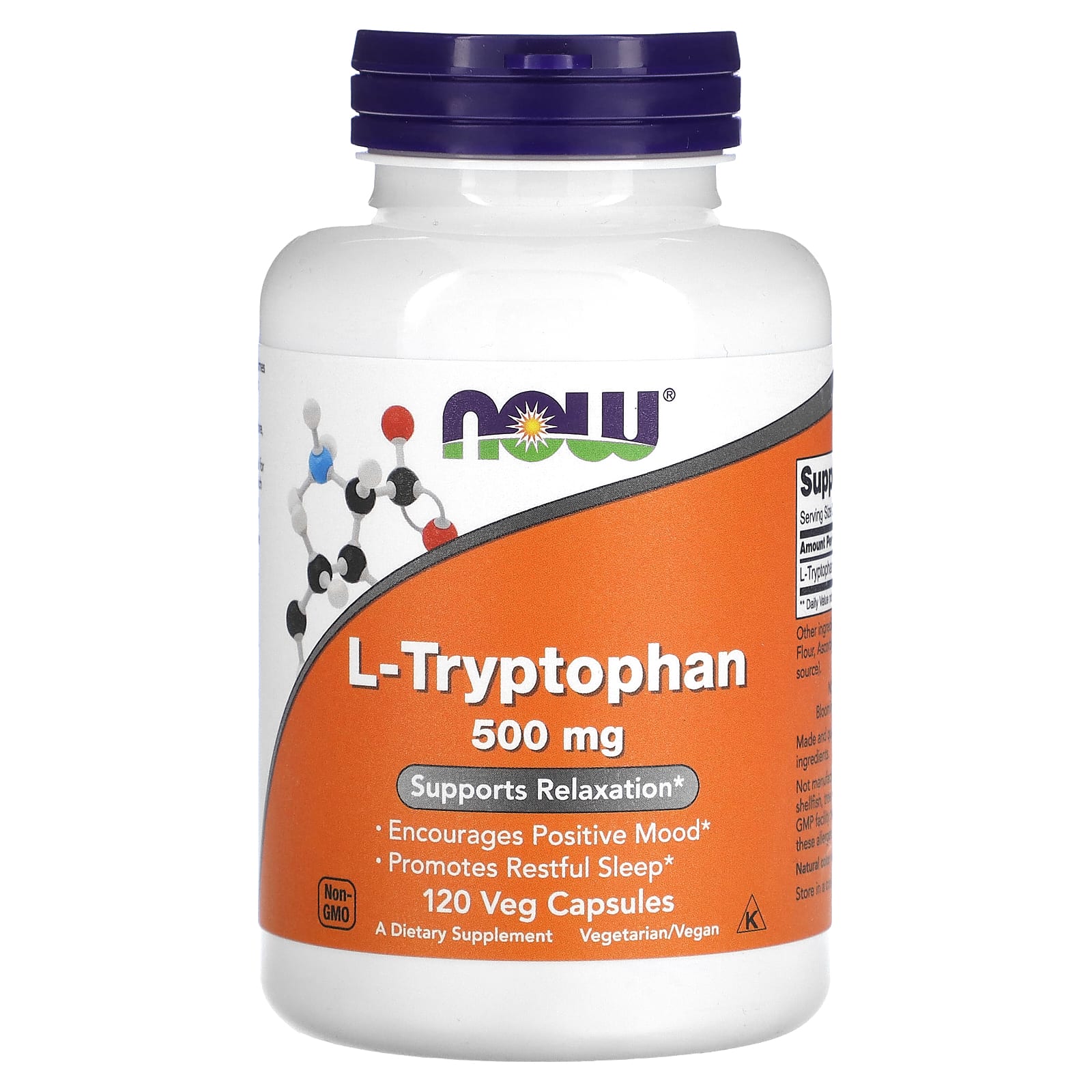 L-Tryptophan 500mg 120 veg caps