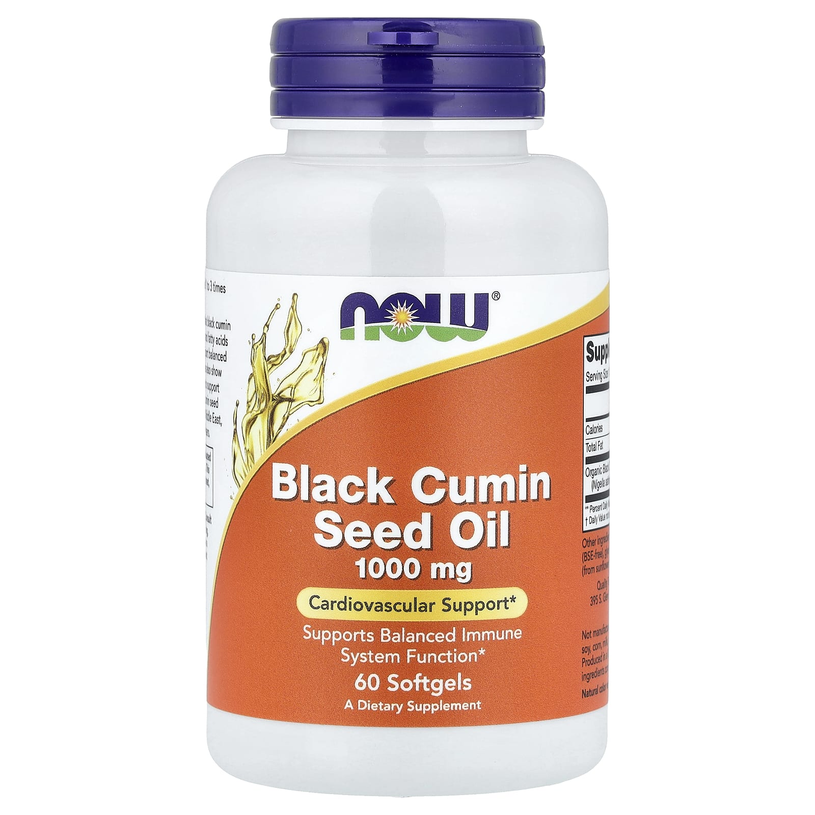 NOW Foods Black Cumin Seed Oil 1,000 mg 60 Softgels
