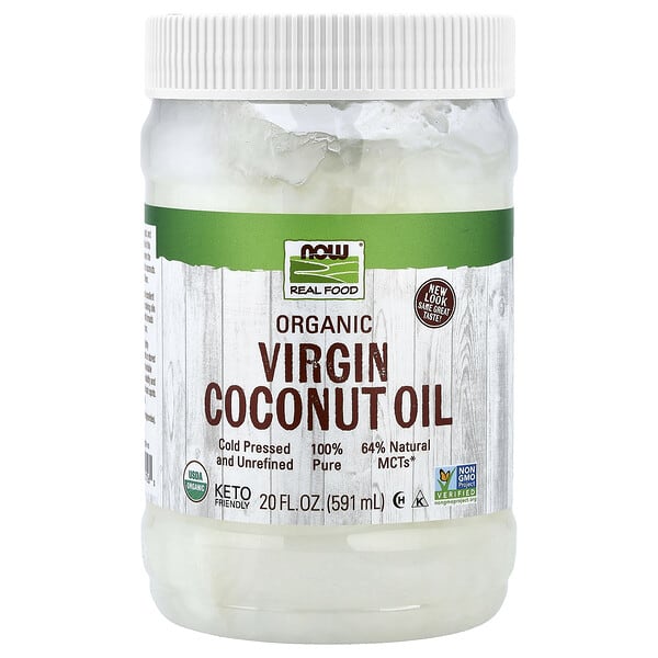 NOW Foods, Real Food, органик Virgin кокосын тос, 20 fl oz (591 ml)