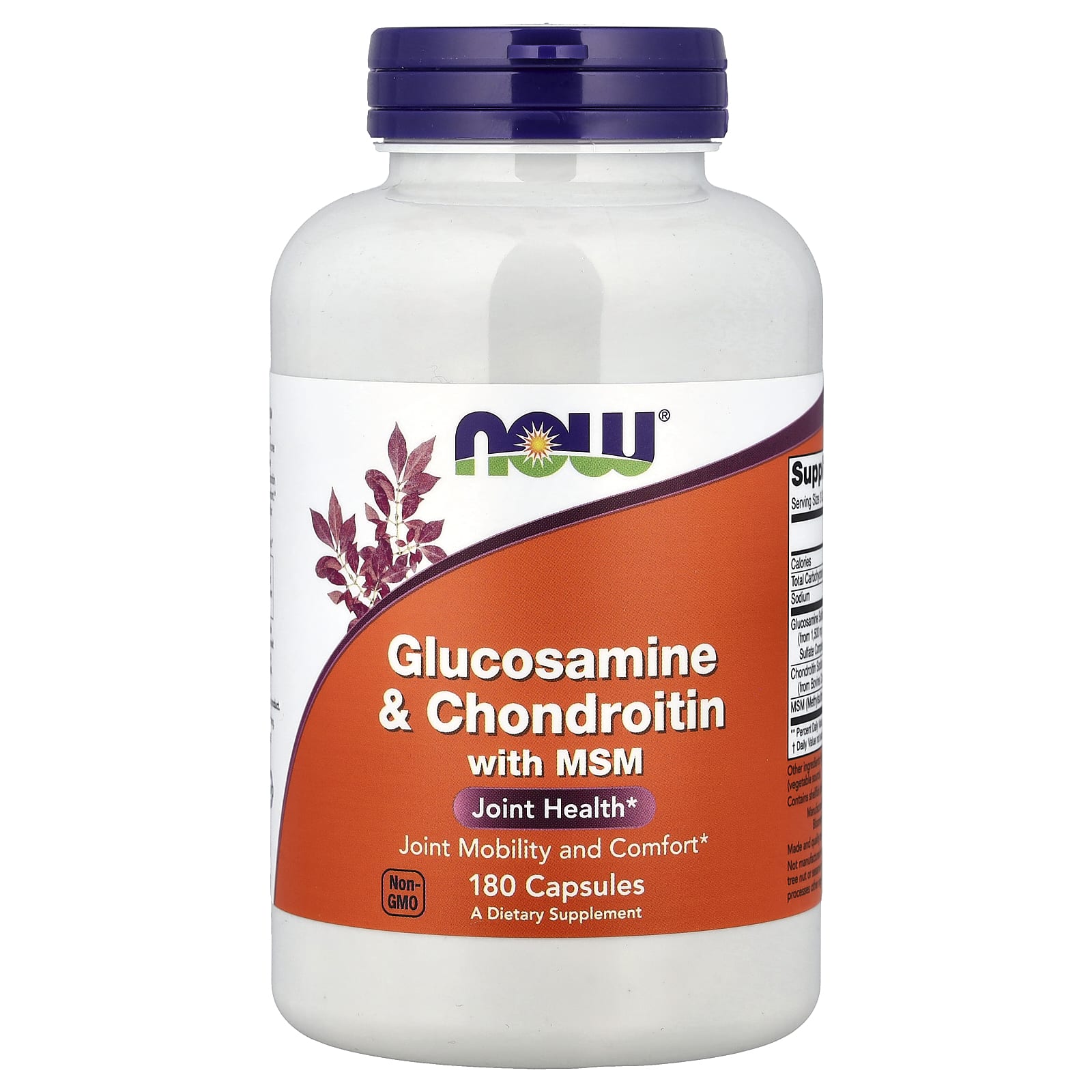 NOW Foods Glucosamine & Chondroitin with MSM 180 Capsules