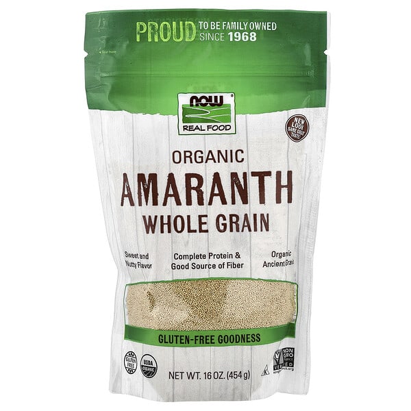 NOW Foods, органик Amaranth, бүтэн Grain, 16 oz (454 g)