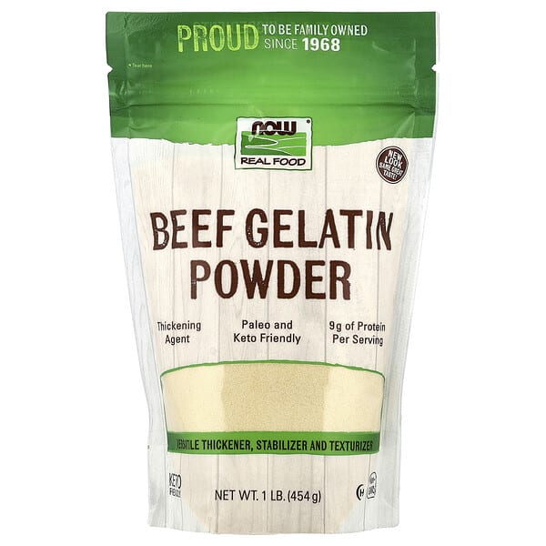 NOW Foods, Real Food, Beef Gelatin нунтаг, 1 lb (454 g)