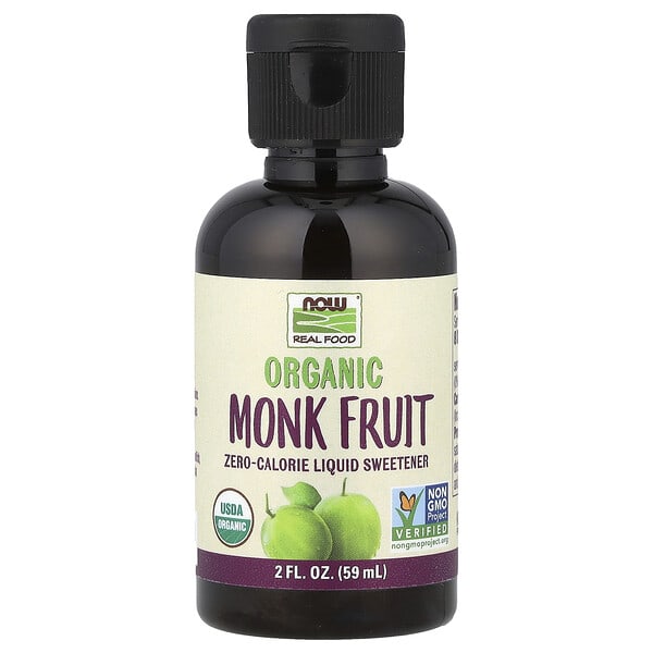 NOW Foods, Real Food, органик Monk жимс, шингэн чихэрлэгч, 2 fl oz (59 ml)