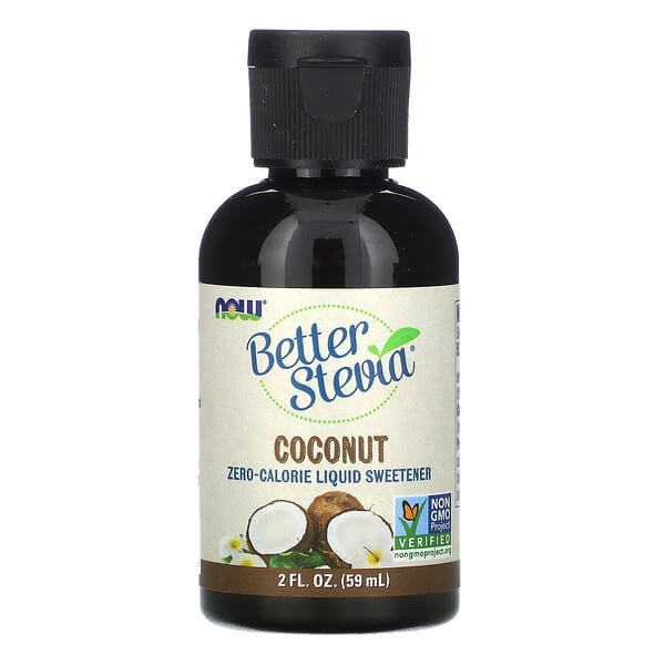 NOW Foods, Better стевиа, Zero-Calorie шингэн чихэрлэгч, Coconut, 2 fl oz (59 ml)