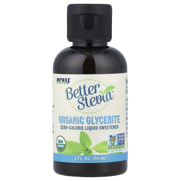 NOW Foods, Better стевиа®, Zero-Calorie шингэн чихэрлэгч, органик Glycerite, 2 fl oz (59 ml)