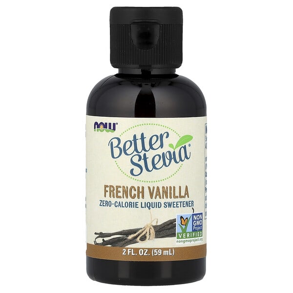 NOW Foods, Better стевиа®, Zero-Calorie шингэн чихэрлэгч, French Vanilla, 2 fl oz (59 ml)
