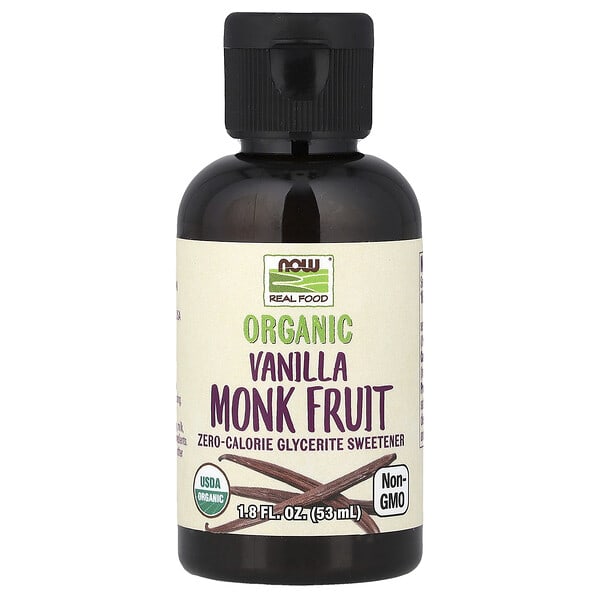 NOW Foods, Real Food, органик Monk жимс, Vanilla, 1.8 fl oz (53 ml)