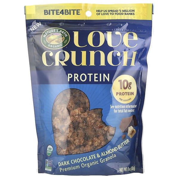 Nature's Path, Love Crunch®, Уураг, Premium Organic Granola, Dark Chocolate & Almond Butter, 11 oz (312 g)