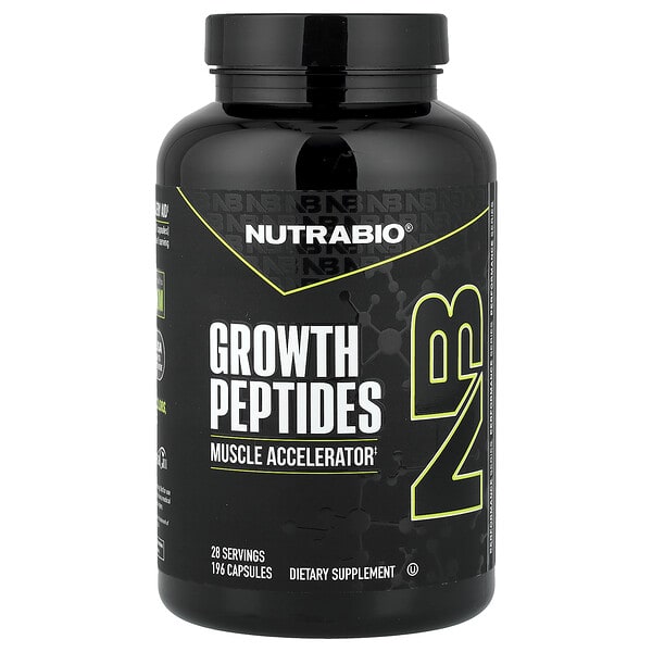 NutraBio, Growth Peptides, 196 капсул