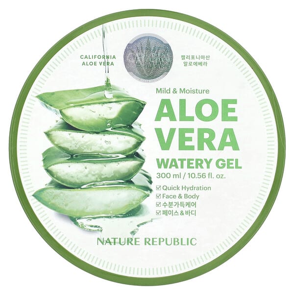 Nature Republic, Mild & Moisture, Aloe Vera Watery Gel, 10.56 fl oz (300 ml)