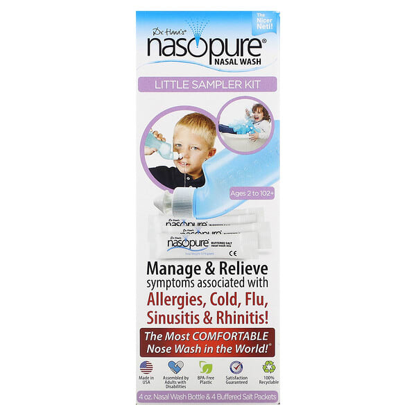 Nasopure, Dr. Hana's Nasal Wash, Little Sampler Kit, Ages 2 to 102+, 6 Piece Kit