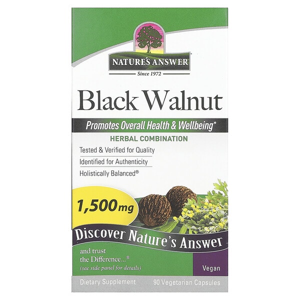 Nature's Answer, Black Walnut, 90 ширхэг капсул