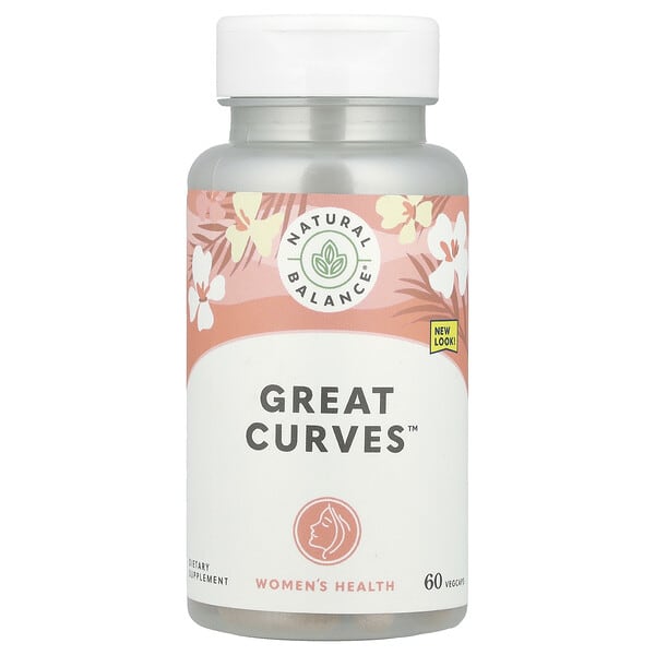 Natural Balance, Эмэгтэйчүүдийн Health, Great Curves™, 60 ширхэг капсул