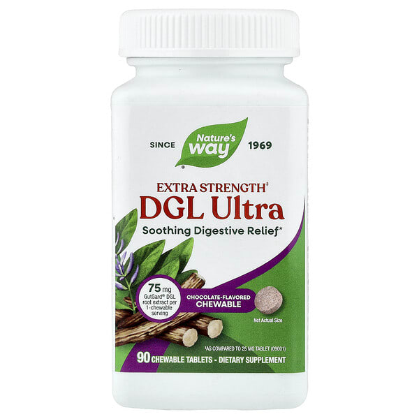 Nature's Way, DGL ультра, Chocolate, 90 зажилдаг шахмал