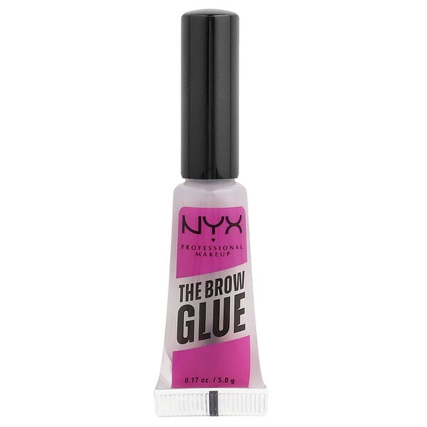 NYX Professional Makeup, The Brow Glue, Instant Brow Styler, 01 Transparent/Clear, 0.17 oz (5 g)
