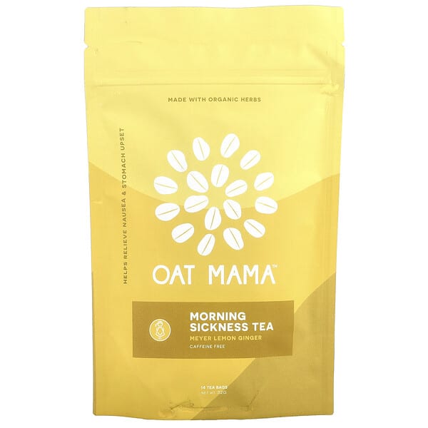 Oat Mama, Morning Sickness Tea, Meyer Lemon Ginger, Caffeine Free, 14 Tea Bags, 32 g (Discontinued Item)