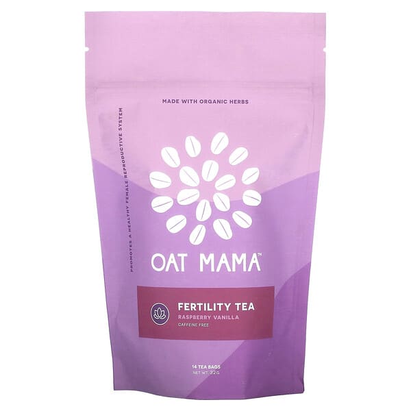 Oat Mama, Fertility Tea, Raspberry Vanilla, Caffeine Free, 14 Tea Bags, 32 g (Discontinued Item)