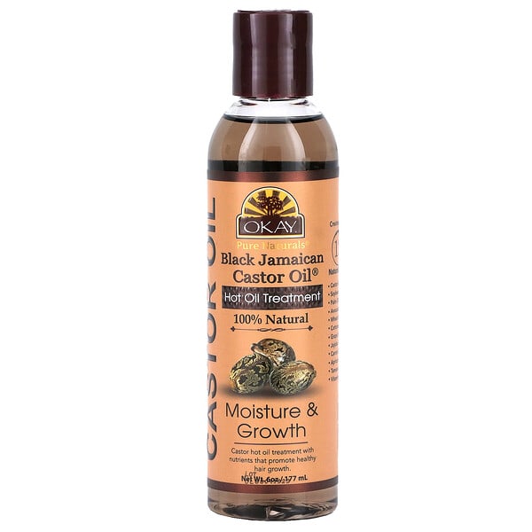 Okay Pure Naturals, Black Jamaican Castor Oil®, Hot Oil Treatment, 6 oz (177 ml)