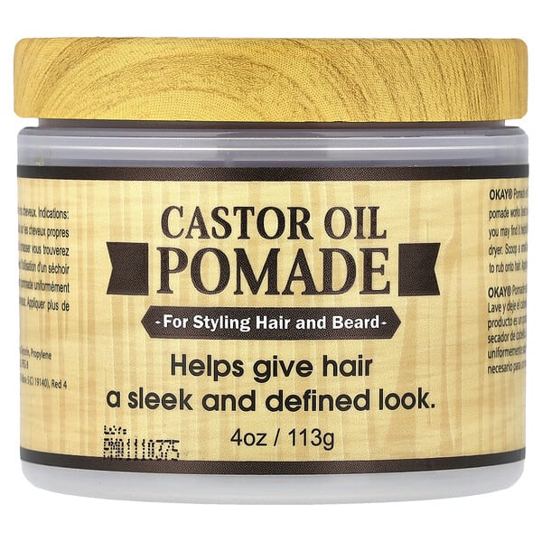 Okay Pure Naturals, Castor Oil Pomade, 4 oz (113 g) (Discontinued Item)