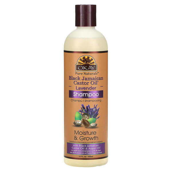 Okay Pure Naturals, Black Jamaican Castor Oil, Shampoo, Lavender, 12 fl oz (355 ml) (Discontinued Item)