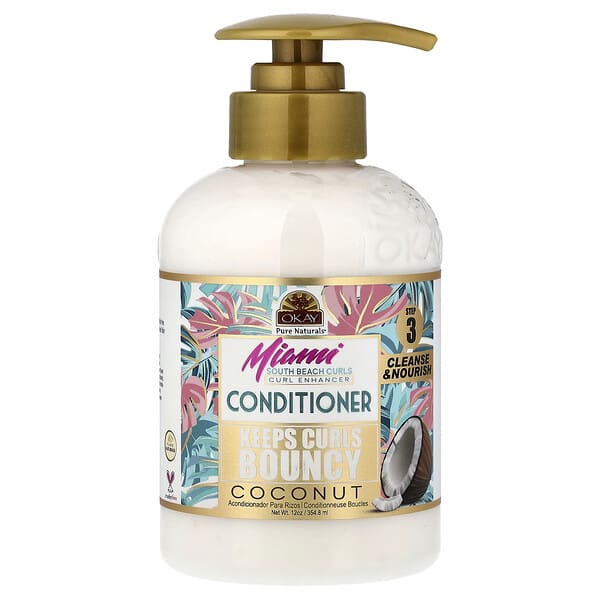 Okay Pure Naturals, Miami South Beach Curls, Conditioner, Coconut, 12 oz (354.8 ml)