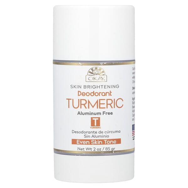 Okay Pure Naturals, Skin Brightening, Aluminum Free Deodorant, Куркума, 2 oz (85 g) (Discontinued Item)
