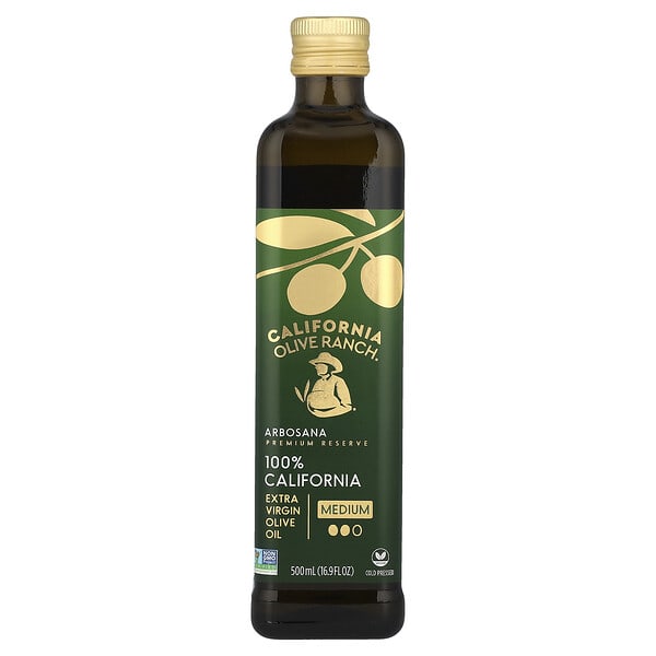 California Olive Ranch, 100% California, extra virgin Olive Oil, Arbosana, 16.9 fl oz (500 ml)