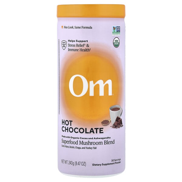 Om Mushrooms, Superfood Mushroom Blend, Hot Chocolate, 8.47 oz (240 g)