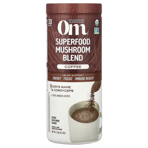 Om Mushrooms, Superfood Mushroom Blend, Coffee, 6.13 oz (174 g)