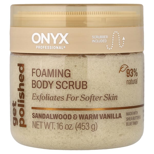 Onyx Professional, Get Polished, Foaming Body Scrub, Sandalwood & Warm Vanilla, 16 oz (453 g)