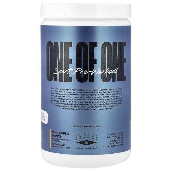 ONE OF ONE, Sport Pre-Workout, Pineapple Punch, 17.77 oz (503 g)