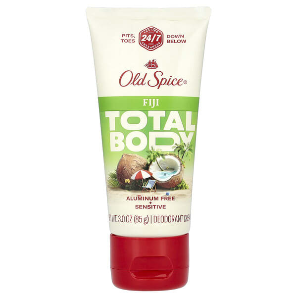 Old Spice, Total Body, Deodorant Cream, Aluminum Free, Fiji, 3 oz (85 g) (Discontinued Item)