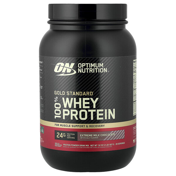 Optimum Nutrition, Gold Standard® 100% Whey Protein, Extreme Milk Chocolate, 2 lb (907 g)
