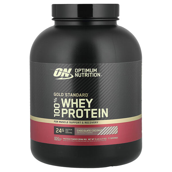 Optimum Nutrition, Gold Standard® 100% Whey Protein, Chocolate Coconut, 5 lb (2.27 kg)